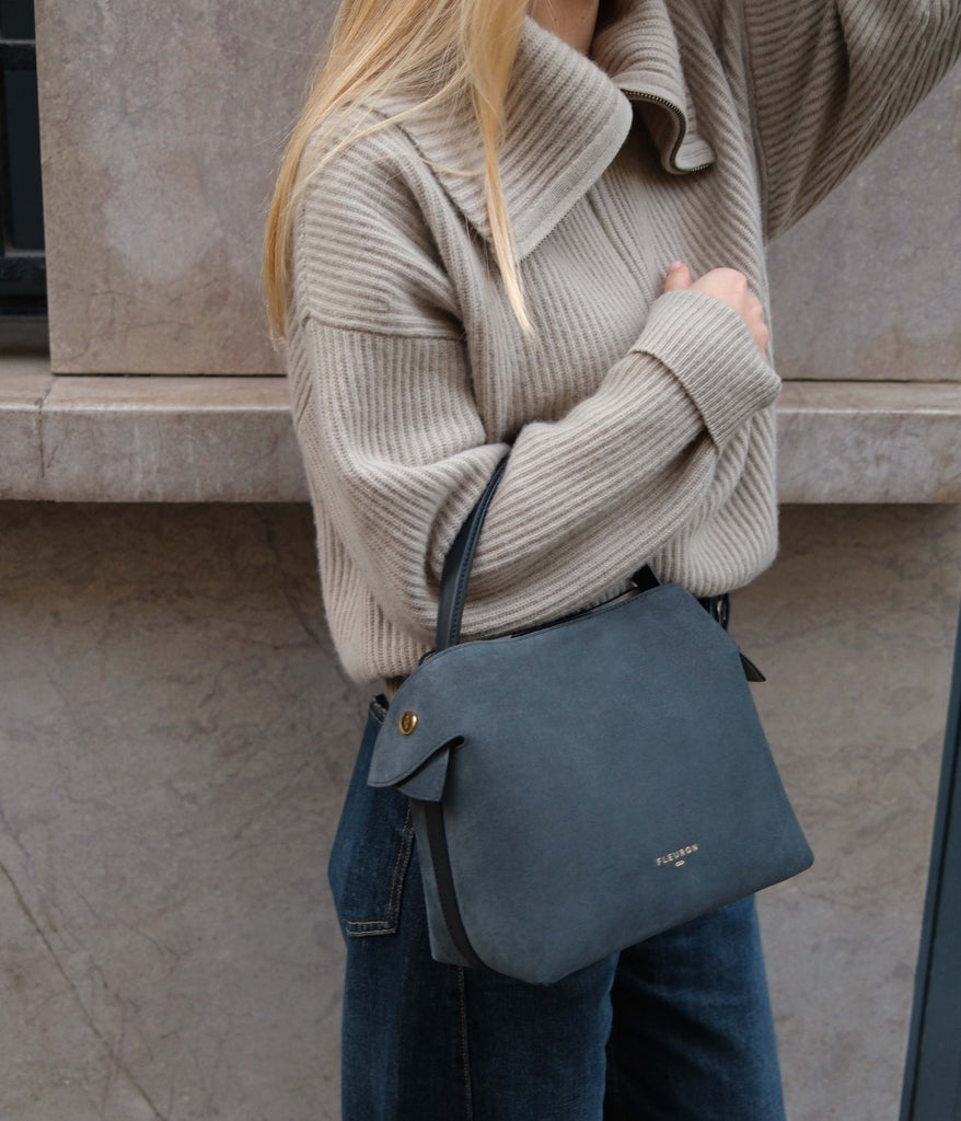 Medium Swann | Suede Orage - Fleuron Paris